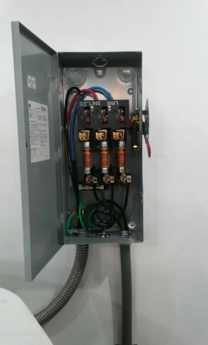 Three-phase disconnect switch installed for Electrical Wiring & Rewiring in Briar Creek
